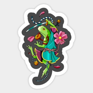 Samurai Frog Sticker